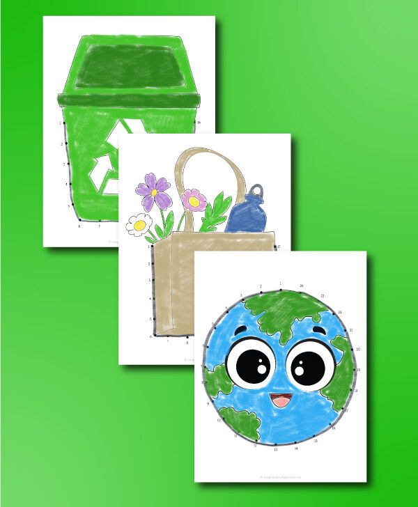 earth day connect the dots collage