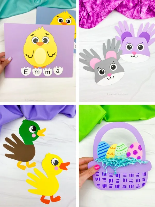 Easter crafts for kids image collage