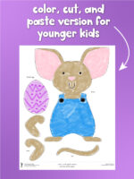 Happy Easter Mouse Craft For Kids [Free Template]
