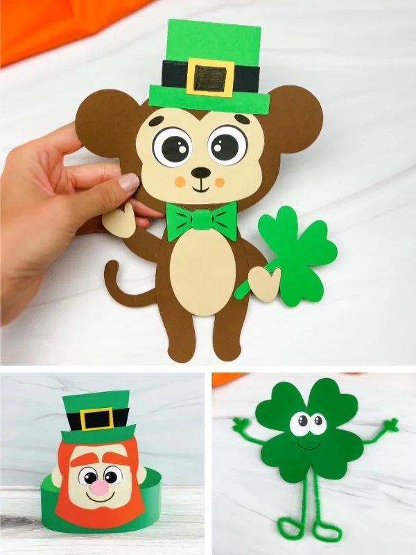 St. Patrick's Day craft ideas image collage