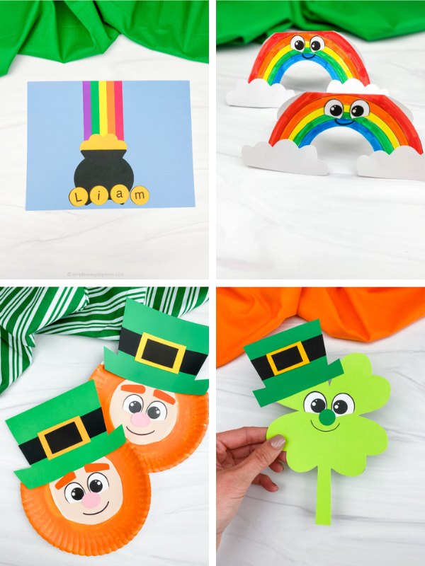 St. Patrick's Day craft ideas image collage
