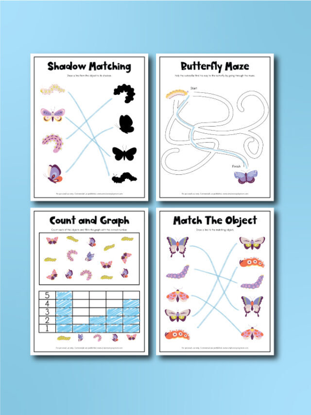 Butterfly Activity Sheets For Kids [Free Printable] Story