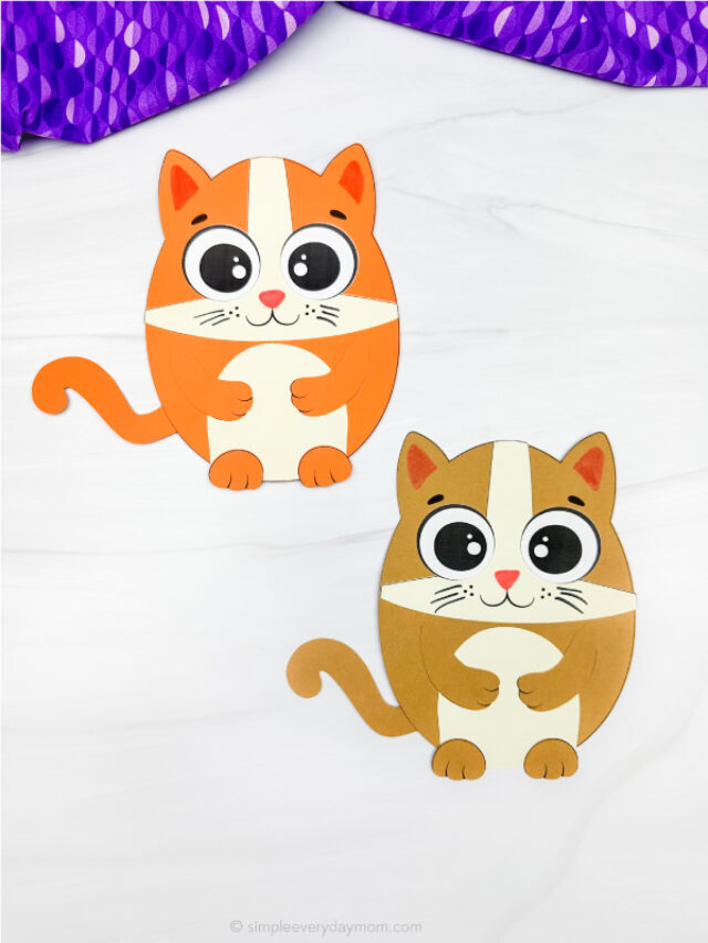 Easter Egg Cat Craft For Kids [Free Template] Story