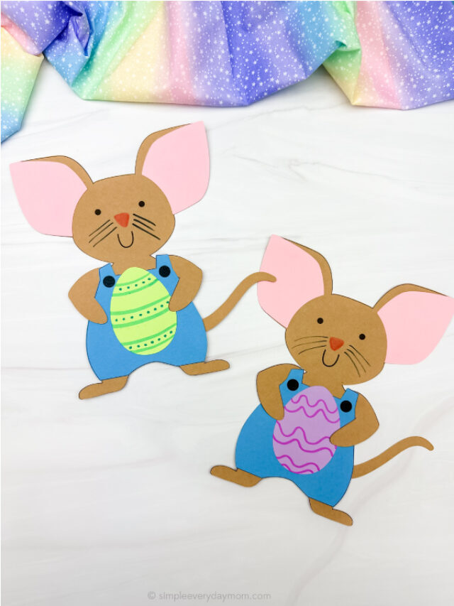Happy Easter Mouse Craft For Kids [Free Template] Story