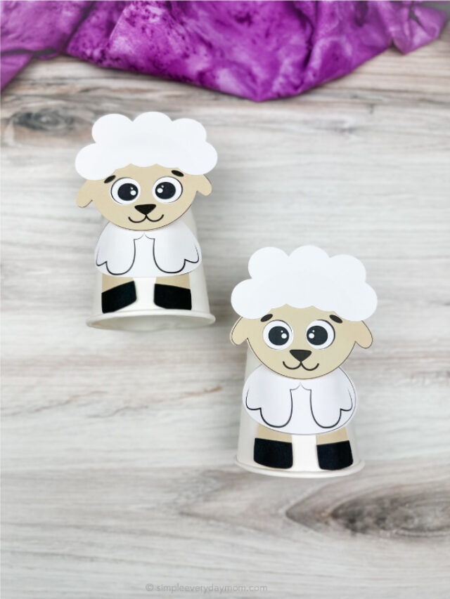 Sheep Paper Cup Craft For Kids [Free Template] Story