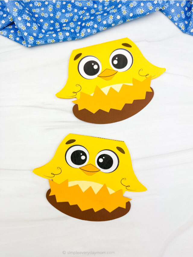 Chick Card Craft For Kids [Free Template] Story