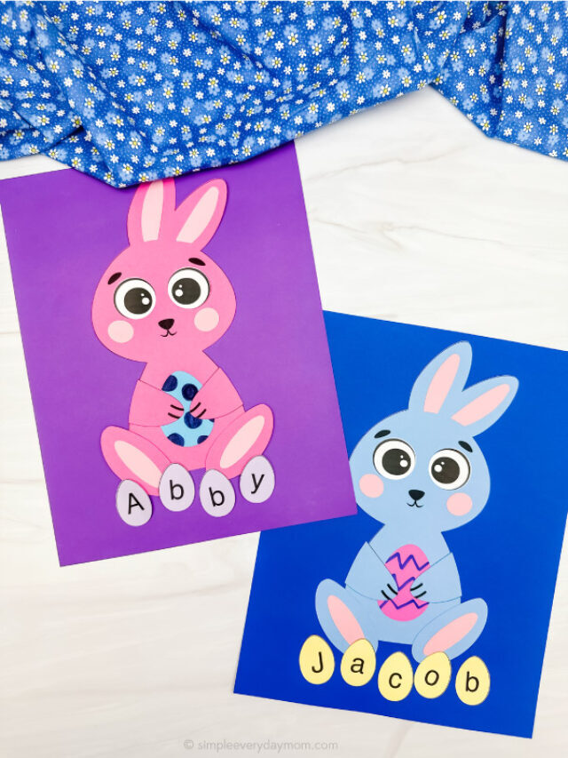 Easter Bunny Name Craft For Kids [Free Template] Story