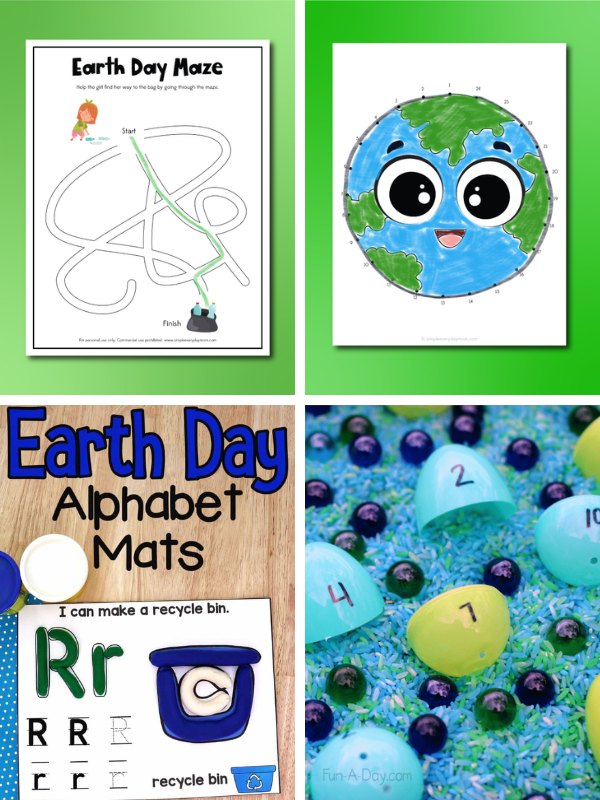 Earth Day activities image collage