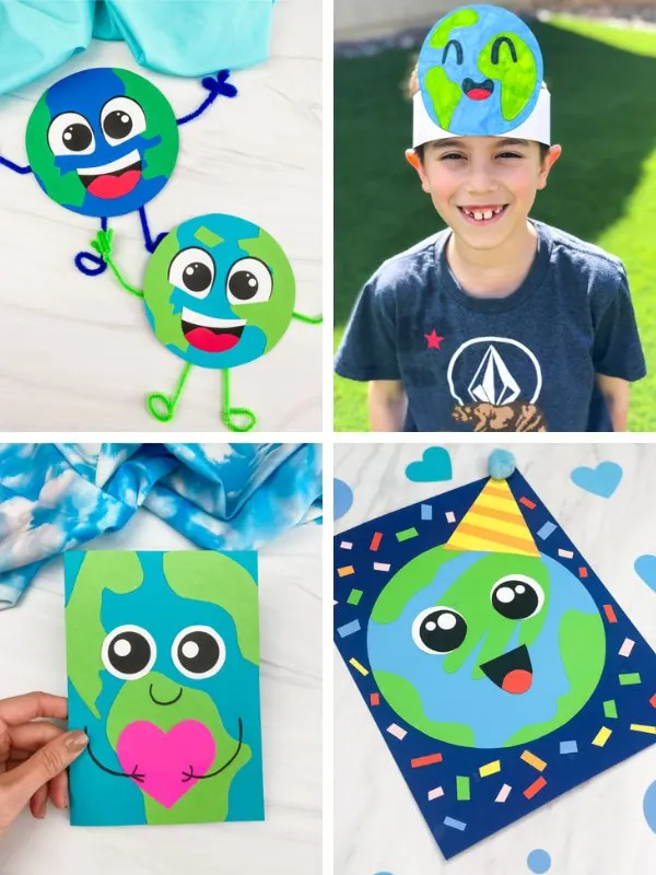 Earth Day craft ideas for kids image collage