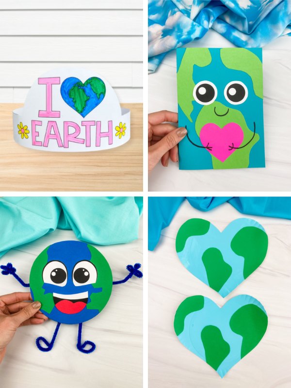 Earth Day craft ideas for kids collage