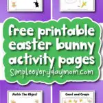 Easter bunny activity pages cover image