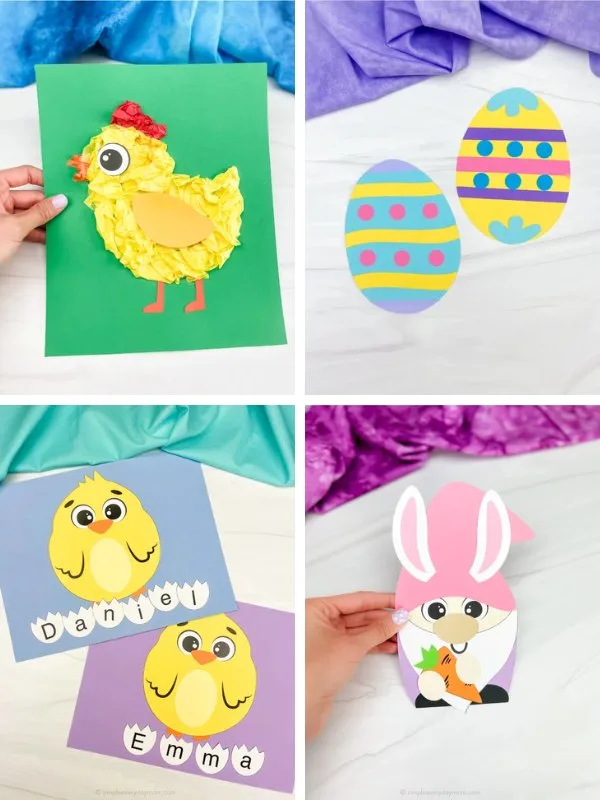 Easter bunny craft image collage
