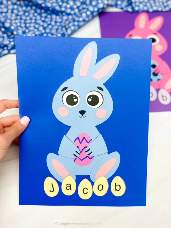 Easter Bunny Name Craft For Kids [Free Template]