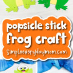 popsicle stick frog craft cover image