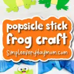 popsicle stick frog craft cover image