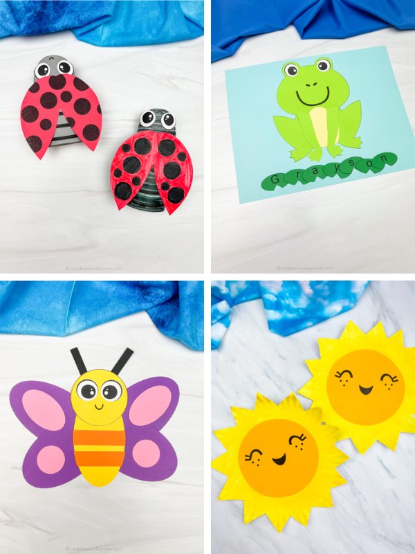 springtime craft ideas for kids image collage