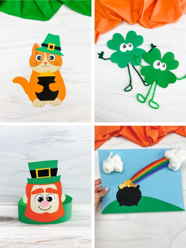 St. Patrick's Day craft ideas image collage

