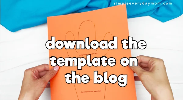 printed cactus template with "download the template on the blog" overlay