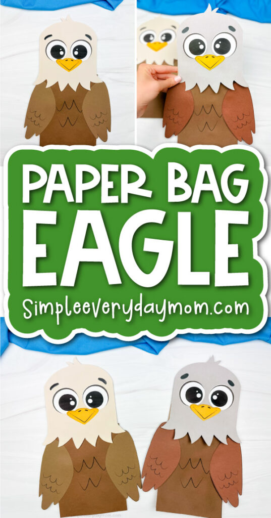Eagle paper bag puppet cover image