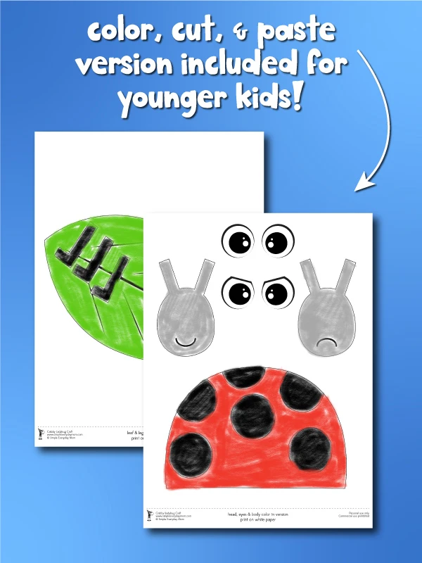 grouchy ladybug color cut and paste version