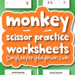 Monkey scissor worksheets cover image
