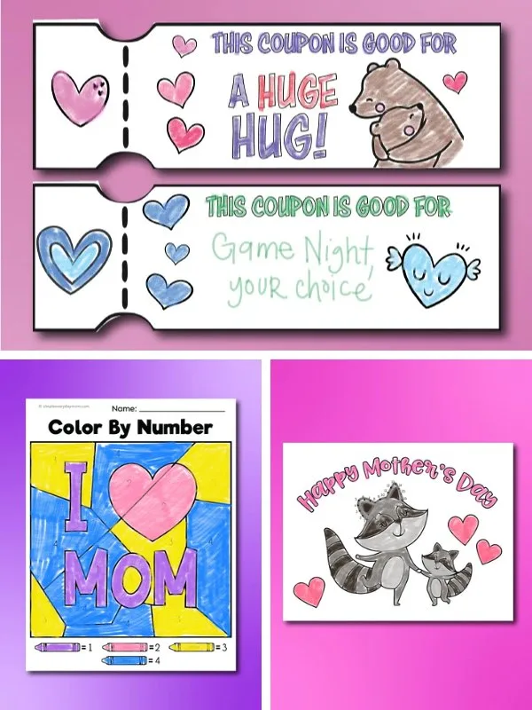 Mother's Day activity ideas image collage