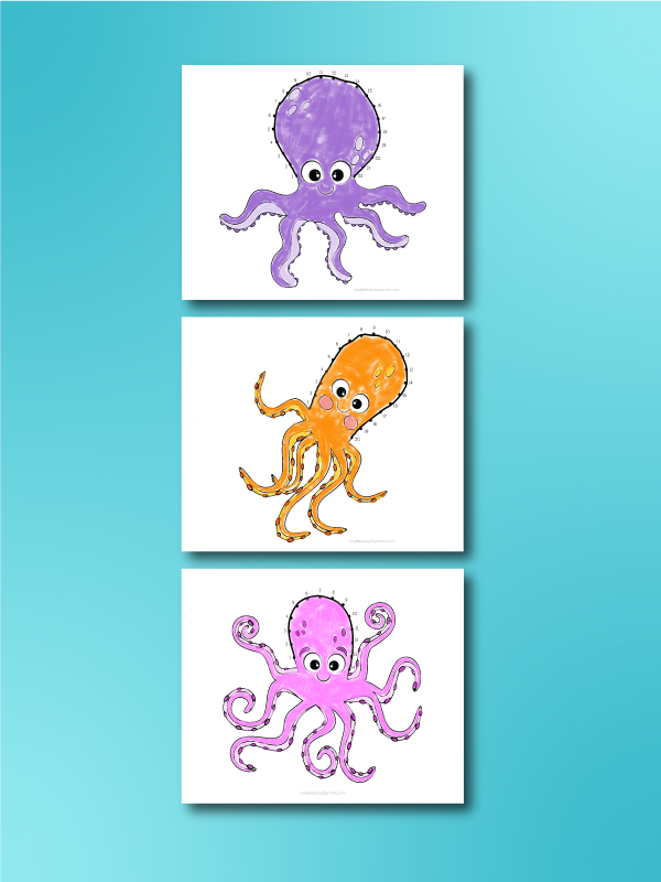 octopus connect the dots collage