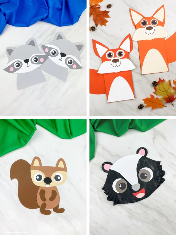 Animal craft ideas for kids collage