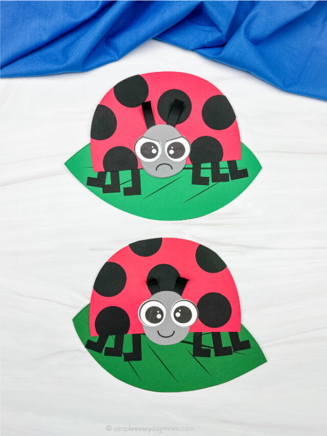 Grouchy Ladybug Craft For Kids [Free Template] Story