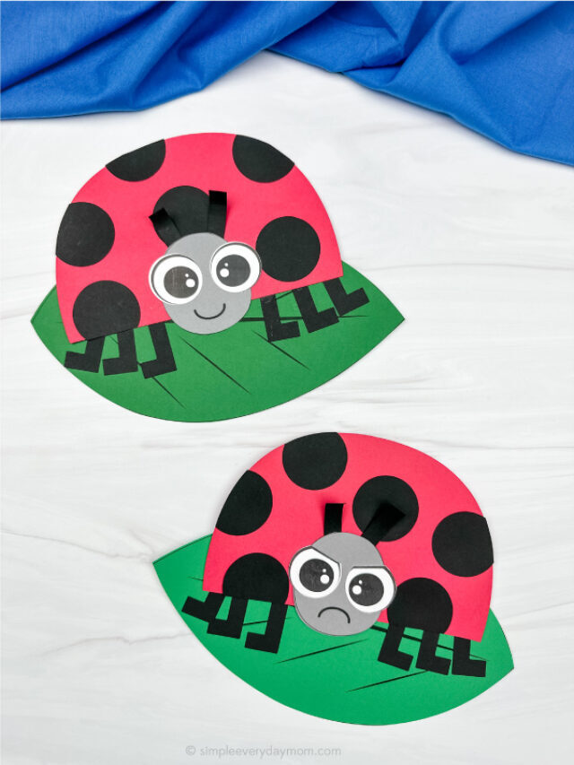 Grouchy Ladybug Craft For Kids [Free Template] Story