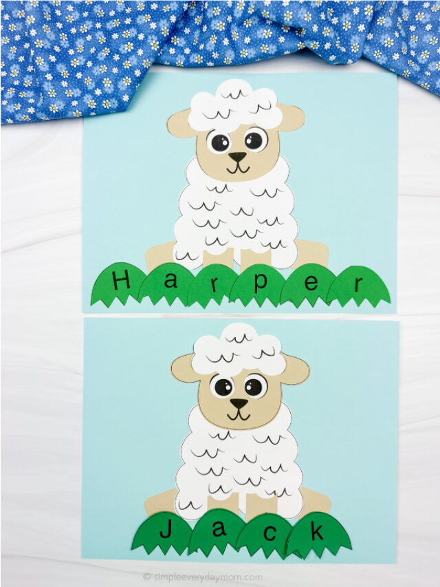 Sheep Name Craft For Kids [Free Template] Story