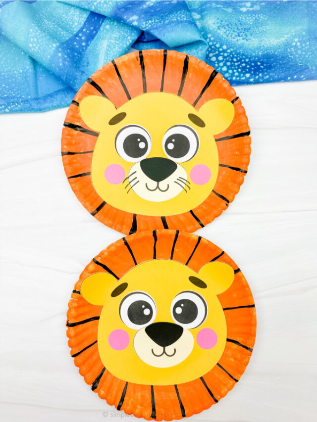 Lion Paper Plate Craft For Kids [Free Template] Story