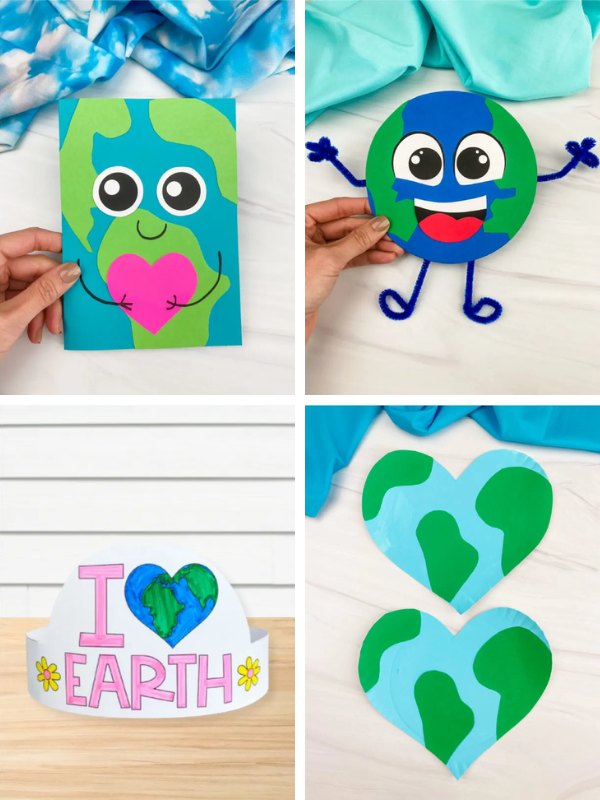 Earth day craft ideas image collage