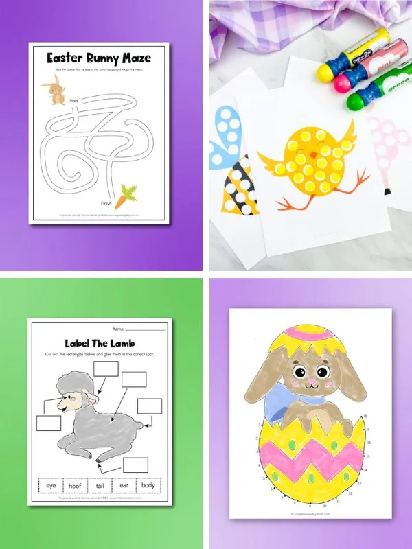 Easter activities ideas image collage