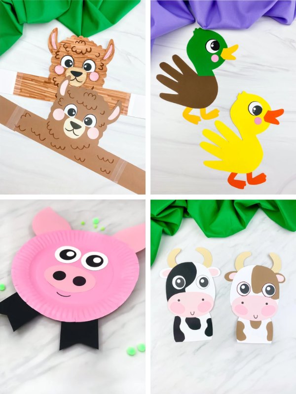 farm animal craft ideas image collage