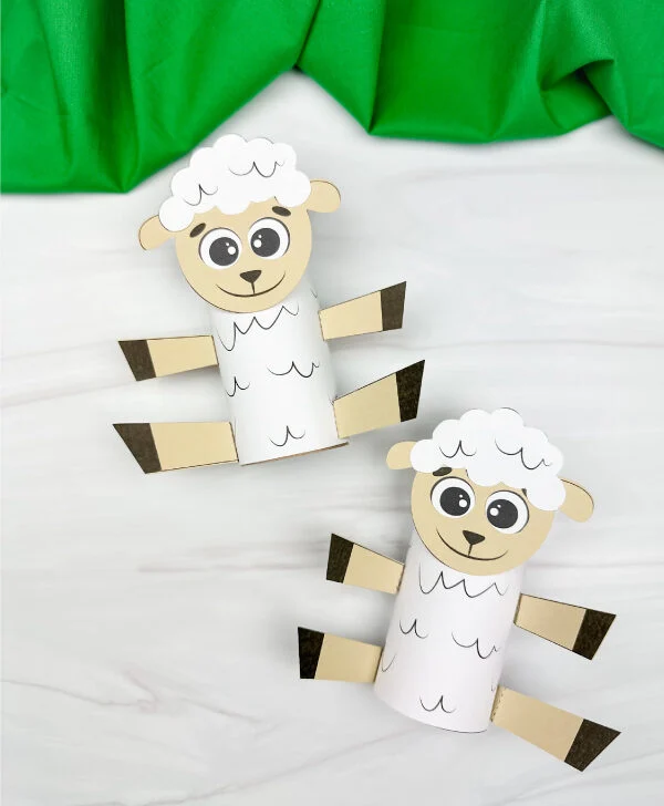 two side by side examples of sheep tp roll