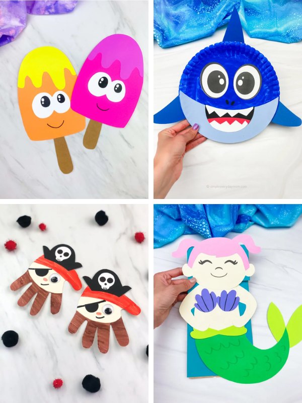 Summer craft ideas for kids image collage