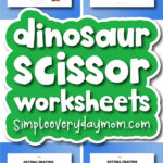 dinosaur scissor worksheets cover image