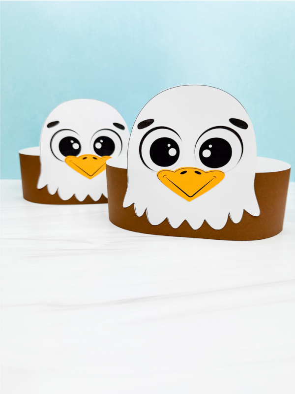 two examples of eagle headband craft