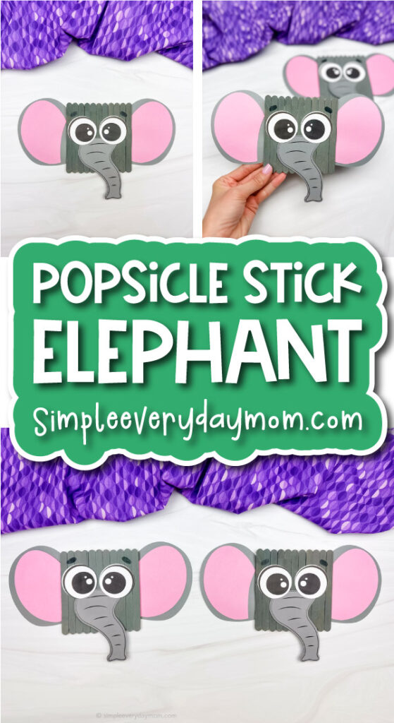 popsicle stick elephant craft cover image