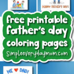 Father's Day coloring pages image collage cover image