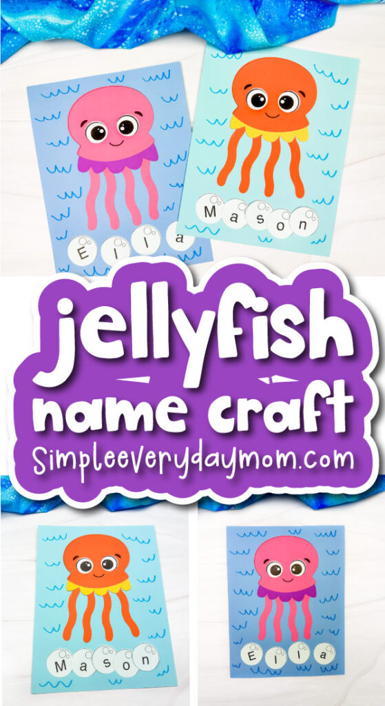 Jellyfish name craft for kids image collage