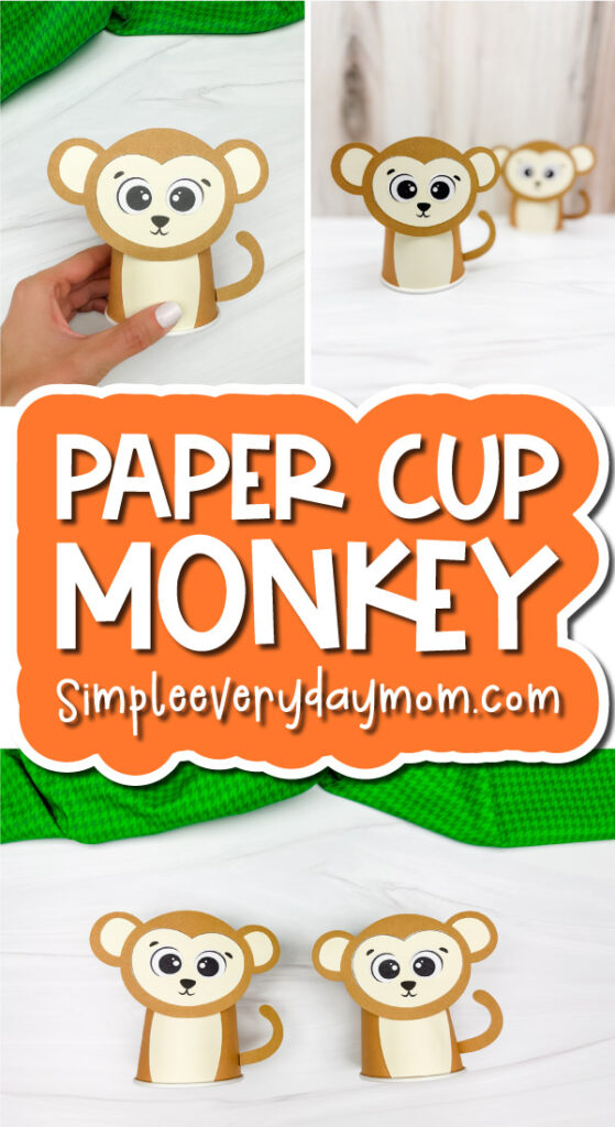 monkey paper cup craft cover image