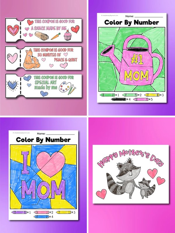 Collage image of Mother's Day Activities For Kids