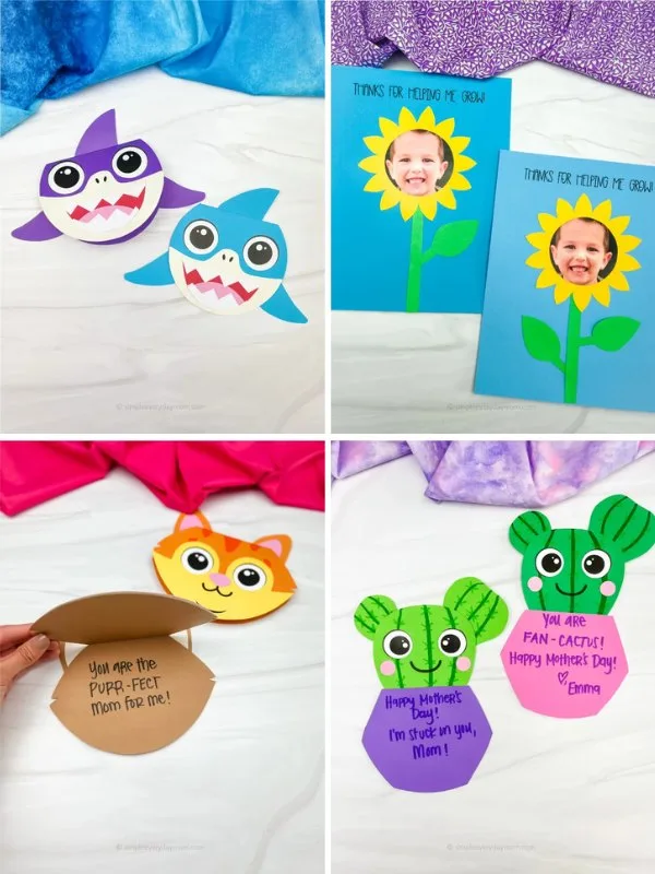 Collage image of Mother's Day Crafts For Kids