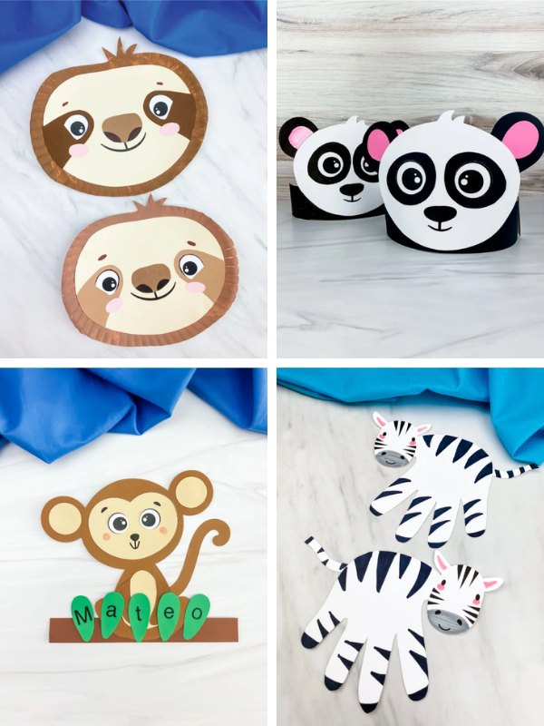 Zoo animal craft ideas image collage