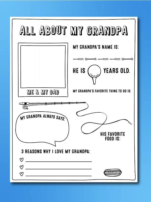 all about grandpa template