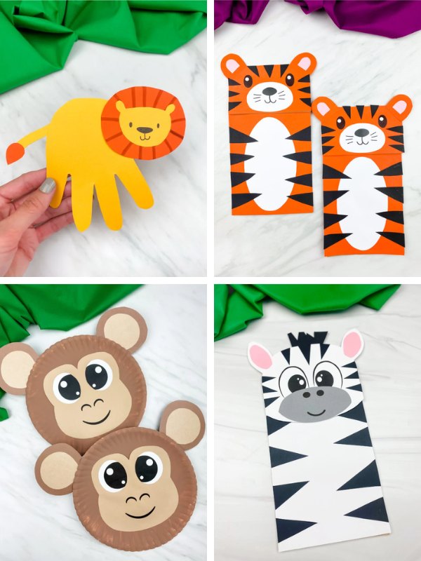 animal craft ideas for kids image collage