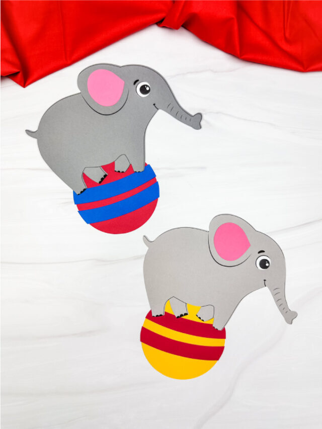 Circus Elephant Craft For Kids [Free Template] Story