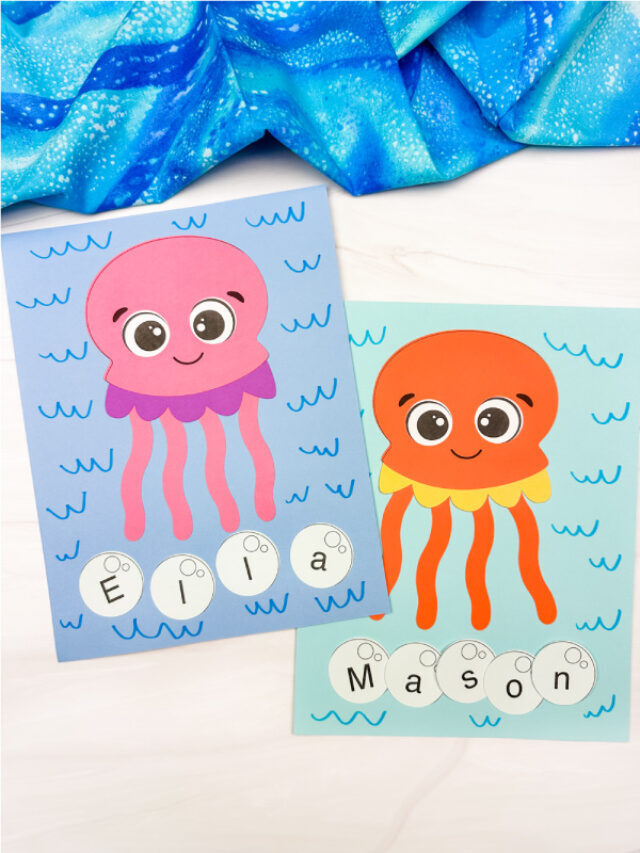 Jellyfish Name Craft For Kids [Editable Template] Story